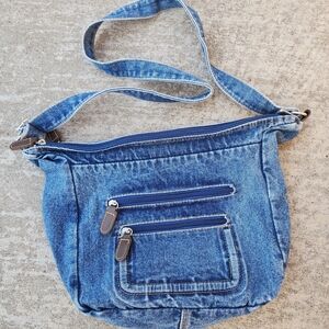 Y2K Denim Jean Bag, Adjuatable Length Shoulder/Cross Body Denim Purse